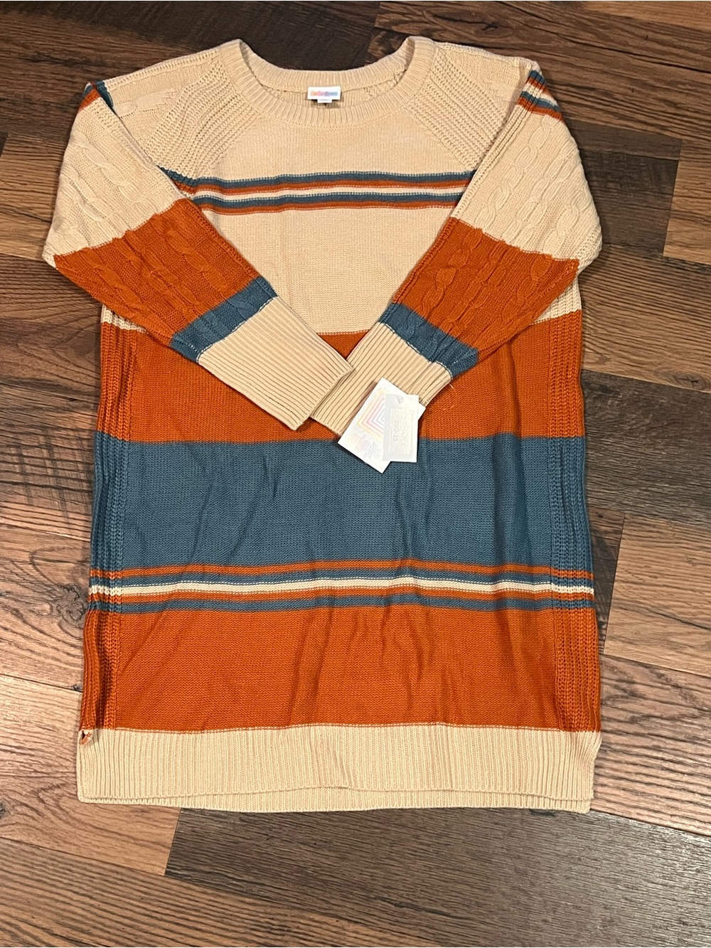LuLaRoe Beige Knit Pullover Sweater